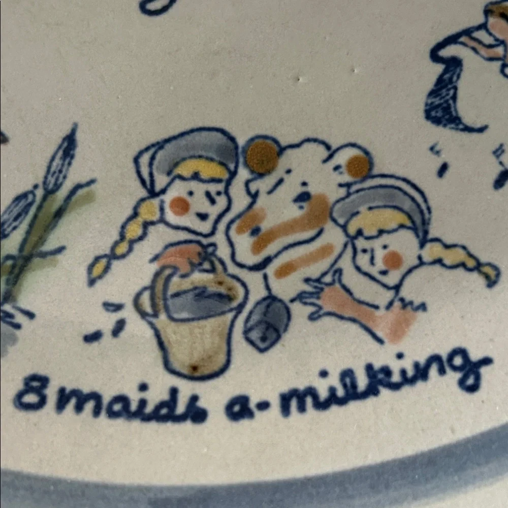 Vintage Louisville Stoneware - The Twelve Days of Christmas Decorative Plate